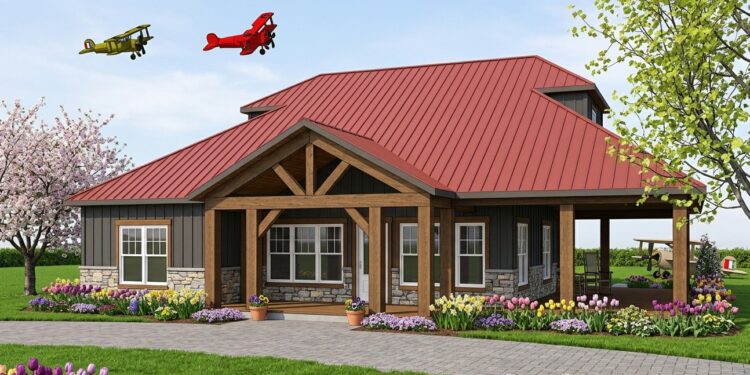 1,630 Sq. Ft. Craftsman Home with 3 Bedrooms, 2.5 Bathrooms and Wraparound Porch