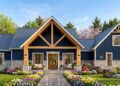 1,928 Sq. Ft. Modern Farmhouse with 3 Bedrooms, 3.5 Bathrooms, 3-Car Garage & Large Rear Porch