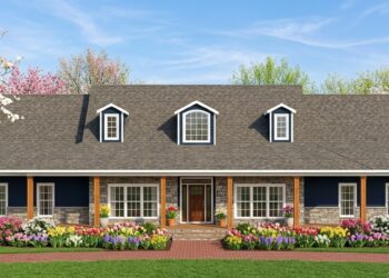 2,255 Sq. Ft. Ranch Home with 3 Bedrooms, 3 Bathrooms, Wraparound Porch & Detached 2-Car Garage
