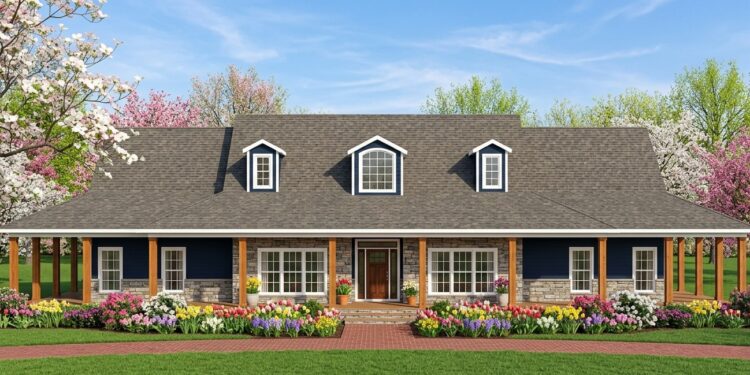 2,255 Sq. Ft. Ranch Home with 3 Bedrooms, 3 Bathrooms, Wraparound Porch & Detached 2-Car Garage