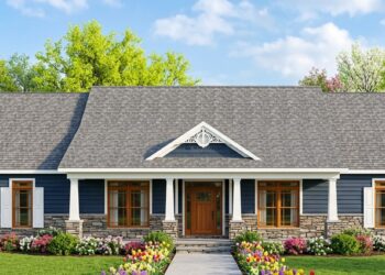 2,408 Sq. Ft. Ranch Home with 4 Bedrooms, 2.5 Bathrooms, Office & 2-Car Side-Entry Garage