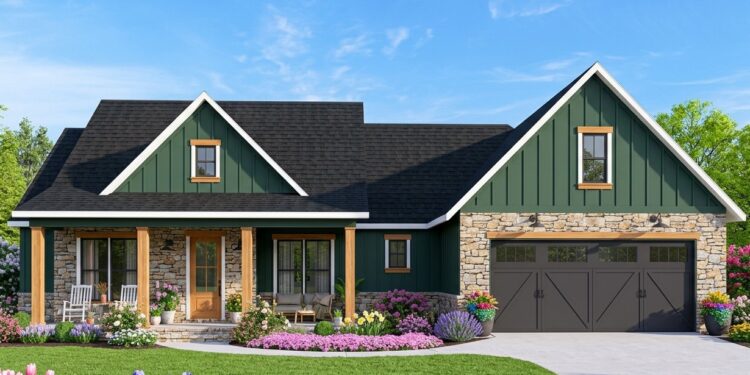 1,843 Sq. Ft. Modern Farmhouse with 4 Bedrooms, 2 Bathrooms, Large Pantry & 2-Car Garage