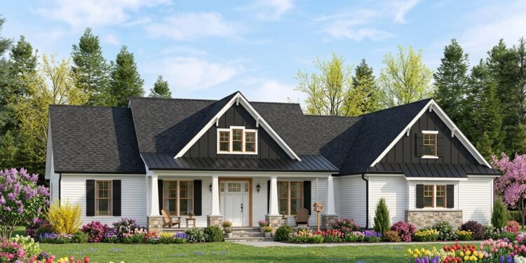 2,300 Sq. Ft. Craftsman Home with 4 Bedrooms, 2.5 Bathrooms, 3-Car Garage & Outdoor Kitchen