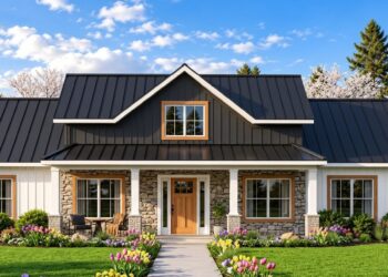 2,115 Sq. Ft. Modern Farmhouse with 3 Bedrooms, 2.5 Bathrooms, Office, Butler’s Pantry & Large Porches