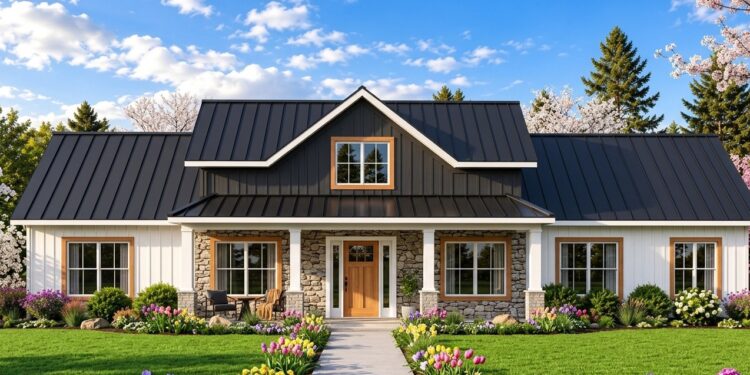 2,115 Sq. Ft. Modern Farmhouse with 3 Bedrooms, 2.5 Bathrooms, Office, Butler’s Pantry & Large Porches
