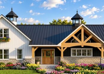 2,292 Sq. Ft. Barndominium with 4 Bedrooms, 3 Bathrooms, 4-Car Garage & 858 Sq. Ft. Bonus Room