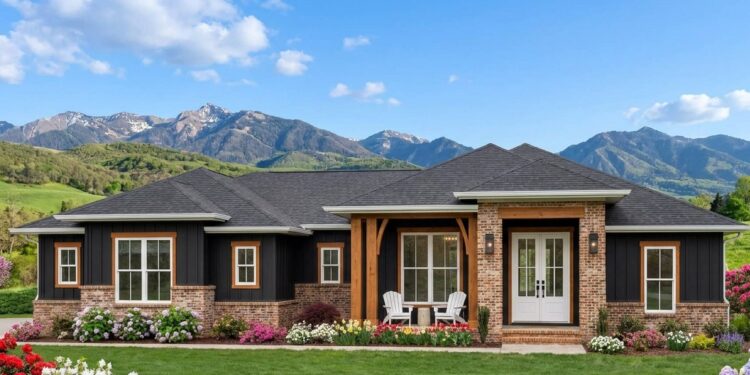 1,883 Sq. Ft. Modern Farmhouse with 4 Bedrooms, 2 Bathrooms, Home Office & 2-Car Garage