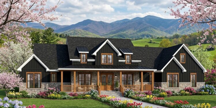 2,379 Sq. Ft. Modern Farmhouse with 3 Bedrooms, 3.5 Bathrooms, 3-Car Garage & Expansive Porches