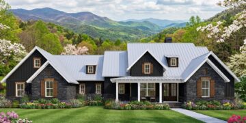 Modern Farmhouse Plan with 4 Bedrooms, 3.5 Bathrooms, and a Bonus Room
